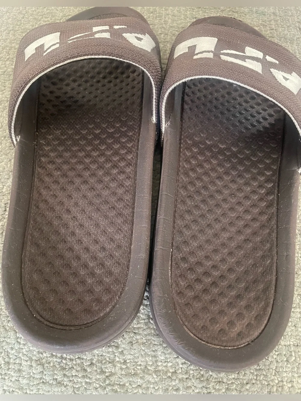 APL Men’s Athletic Propulsion Labs Big Logo Techloom Slide, Chocolate